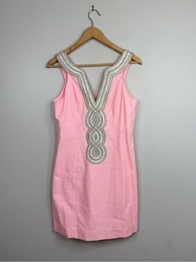 NWT Lilly Pulitzer Valli Shift Dress In Paradise Pink Mini Dress Sleeveless 4